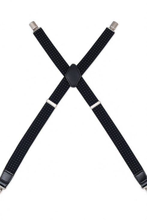JKEL MB 01 Mens Dotted Wide Clip Braces
